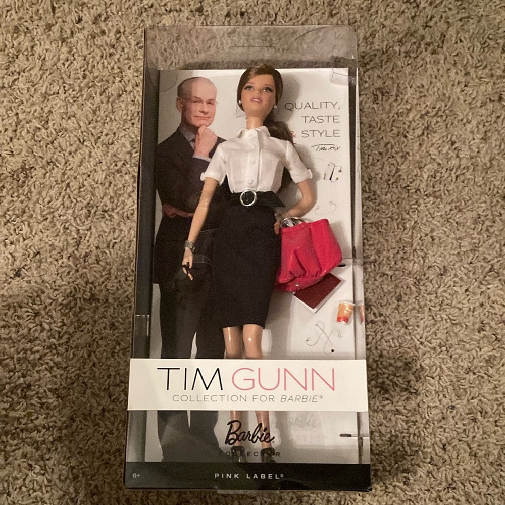 New Barbie Tim Gunn Doll with Black Skirt and White Blouse